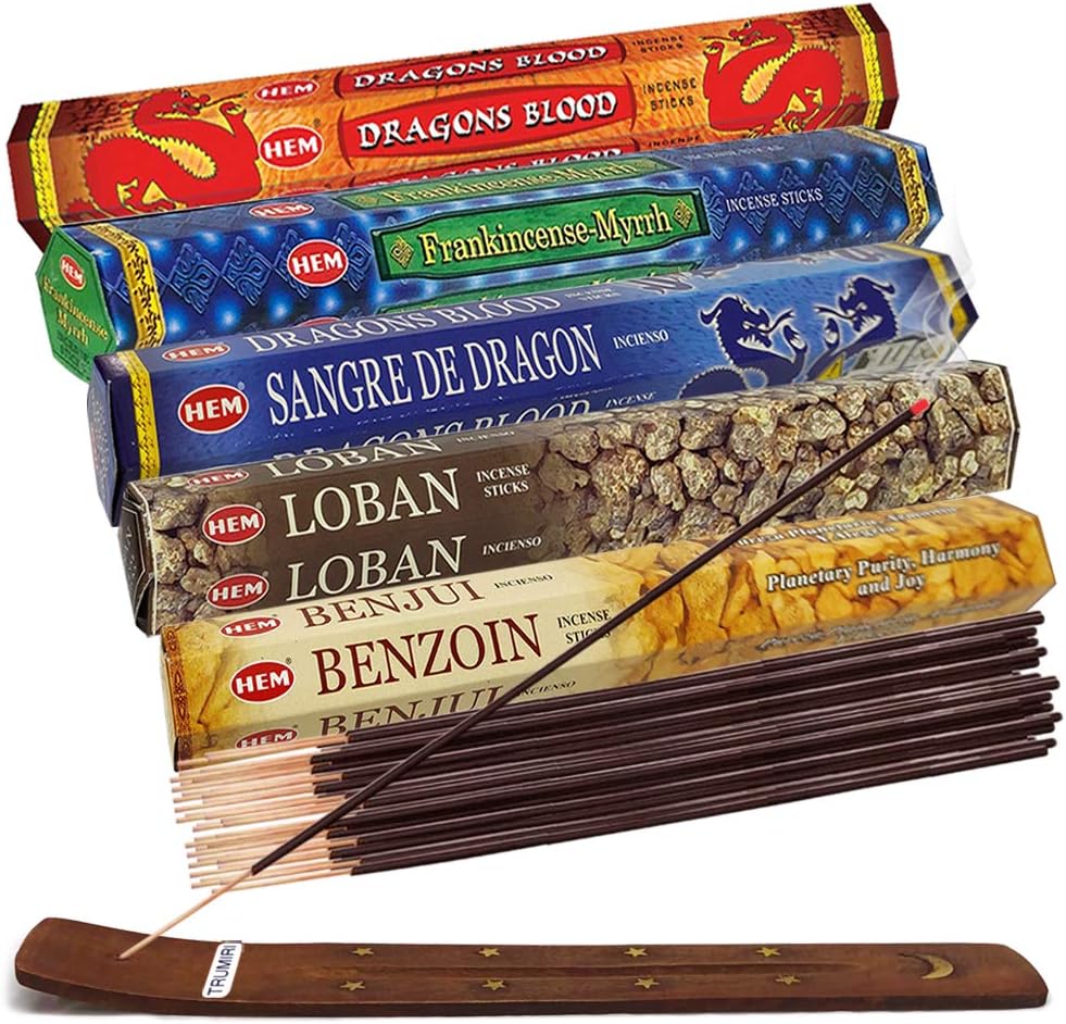 Hem Incense Sticks Variety Pack with Holder