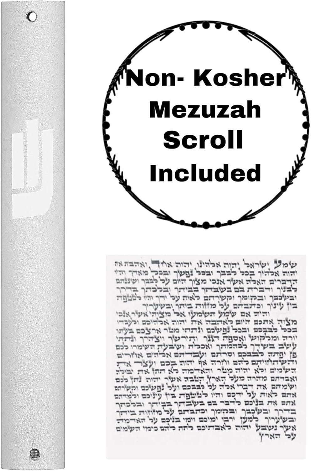 AS Mezuzot Modern Silver Mezuzah Case