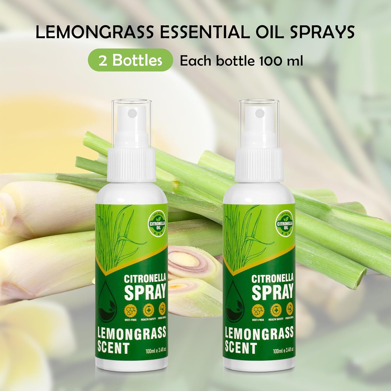 SCENTORINI Citronella Spray DEET-Free 676 Oz 2 Pack
