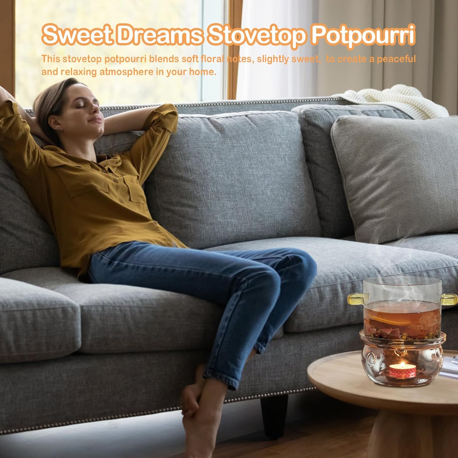 Sweet Dreams Stovetop Potpourri with Jasmine Lavender Rose Orange Chamomile Cinnamon