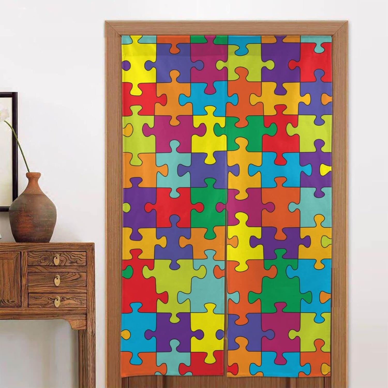 Peynir Autism Awareness Door Curtain Feng Shui Panel