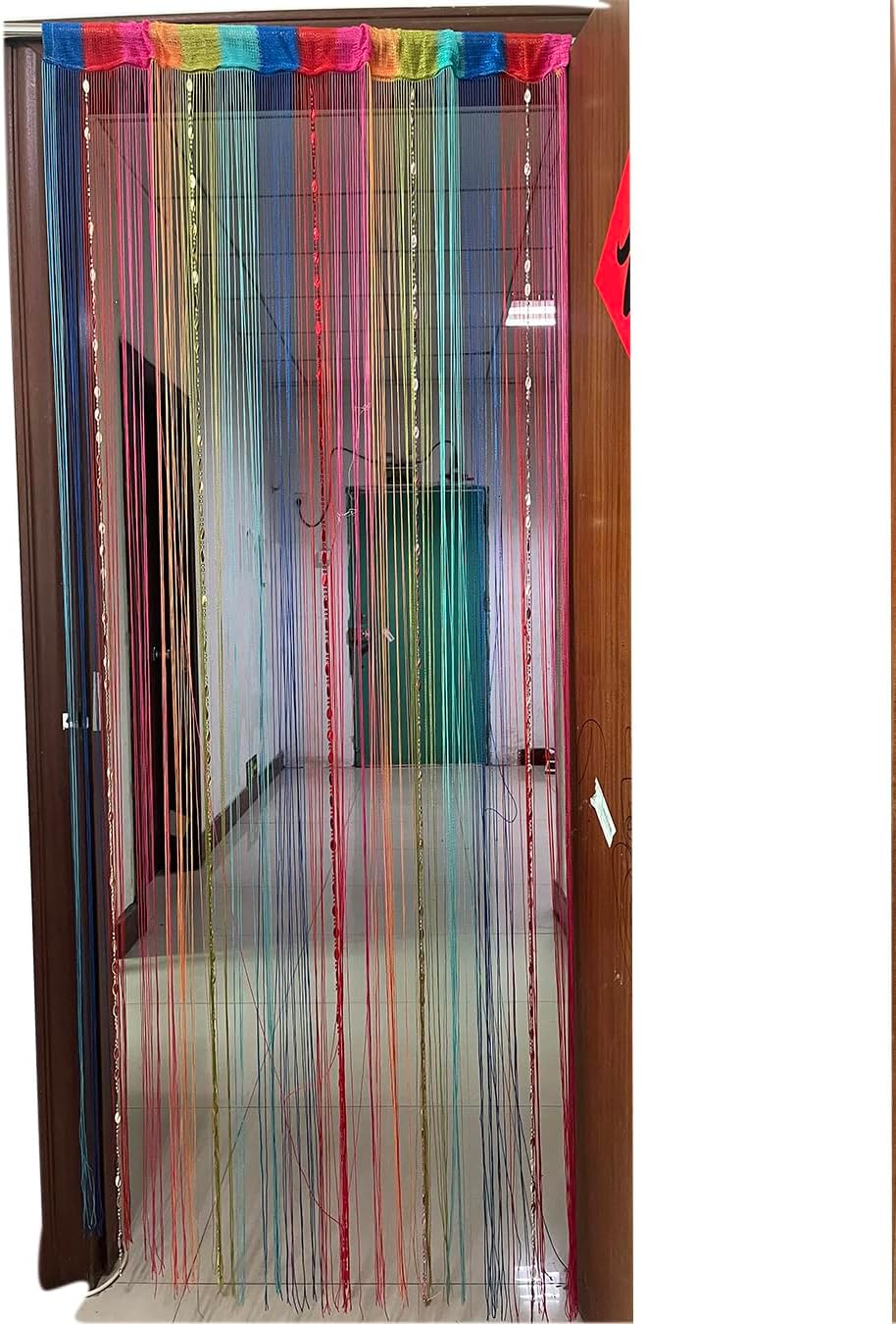 ZideTang Button Beaded Door Curtain with Fringe