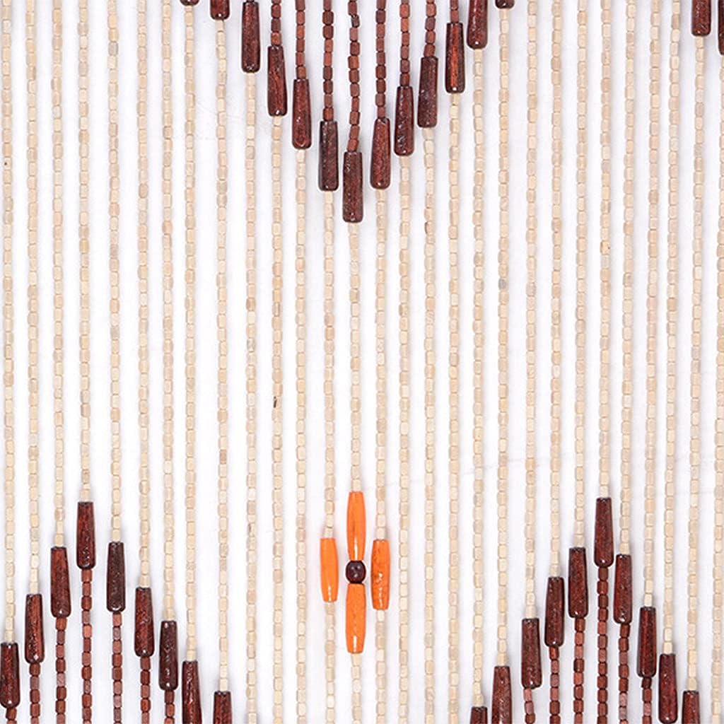 60 Strands Wood Beaded Curtain for Doorways and Room Dividers