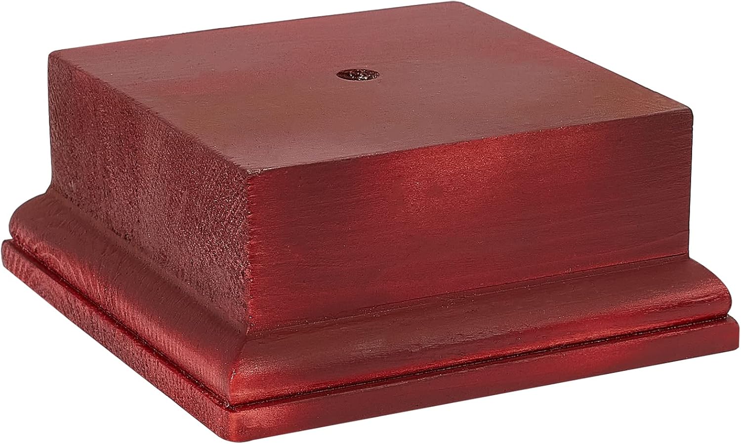 AHANDMAKER Square Dark Red Wooden Display Base