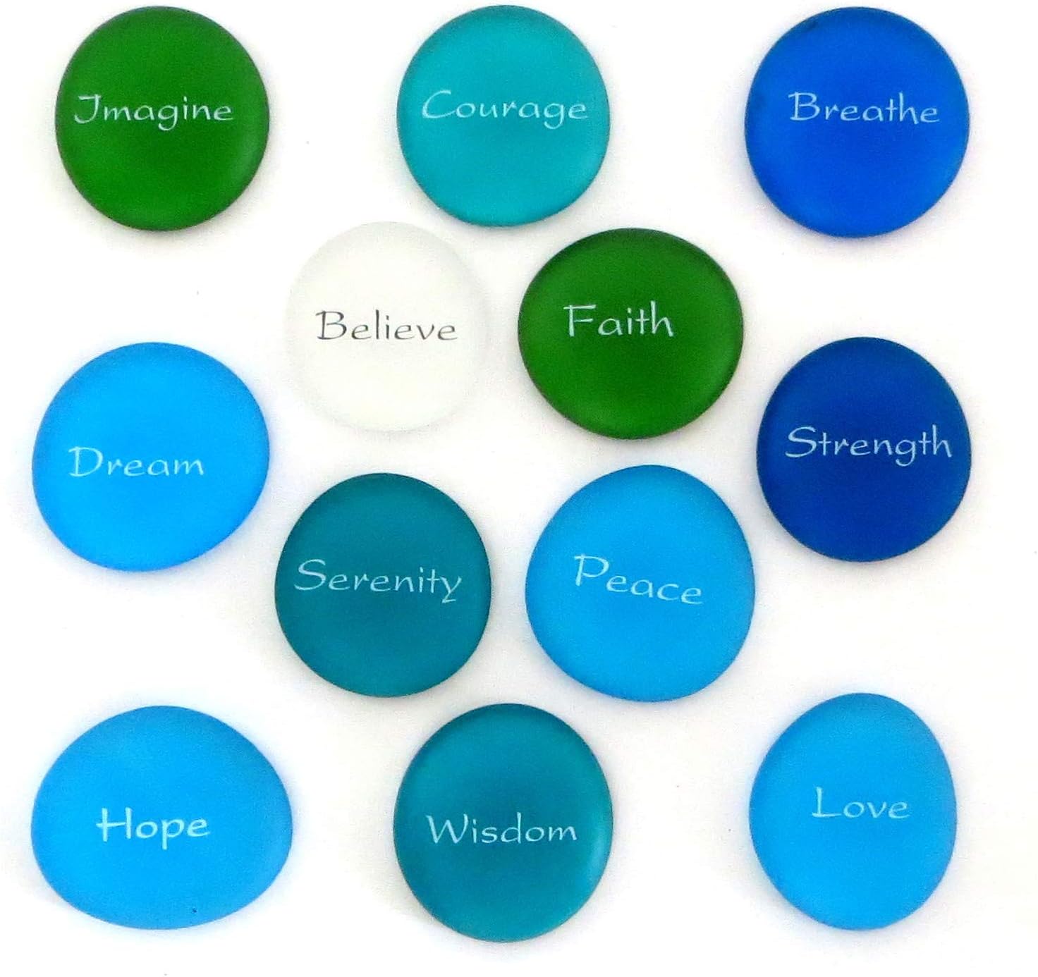 Mermaids Message Sea Glass Stones Assorted Frosted Words