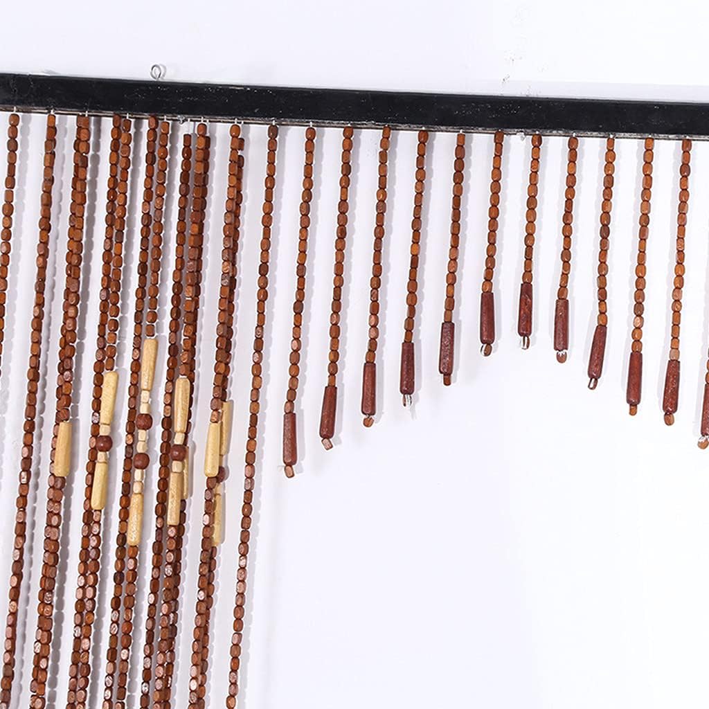 Natural Wood Beaded Curtains Doorway Divider