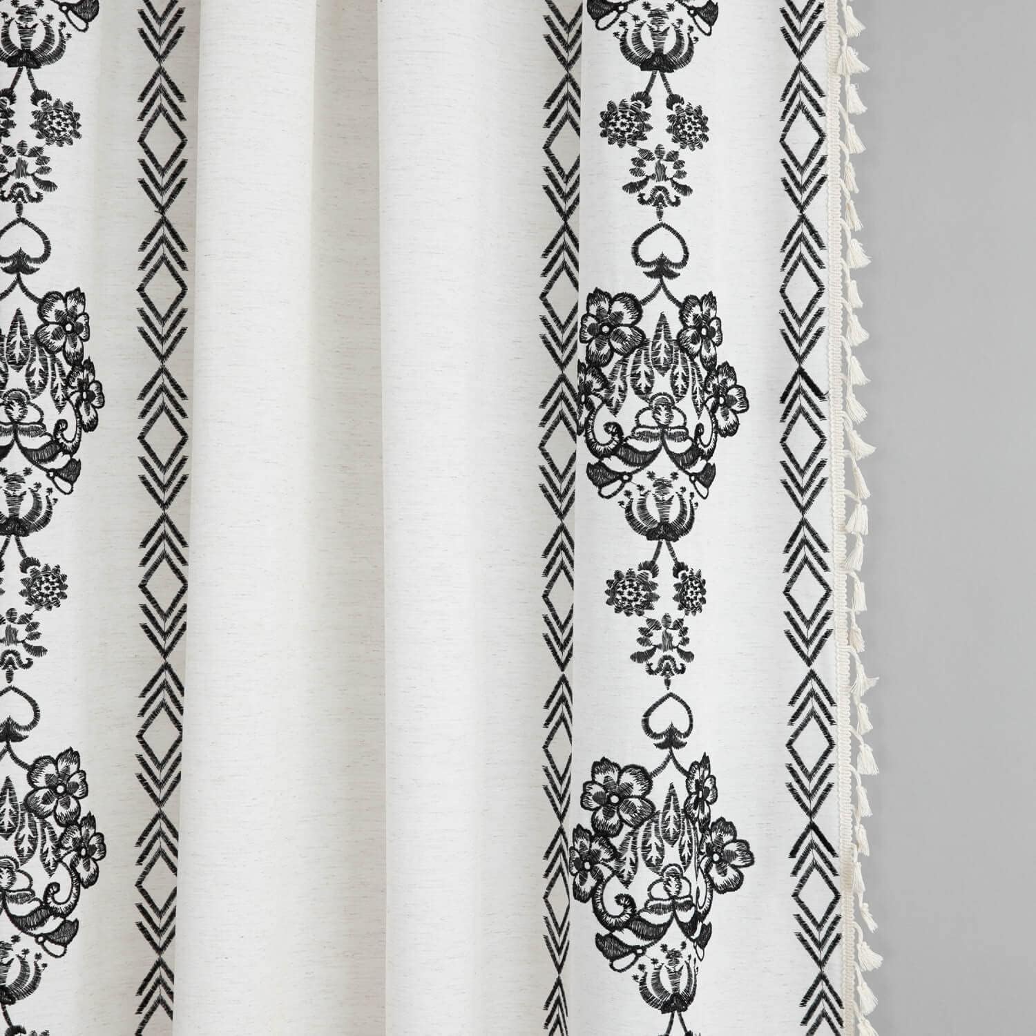 VOGOL Bohemian Style Curtain Panel 63 Inches Long