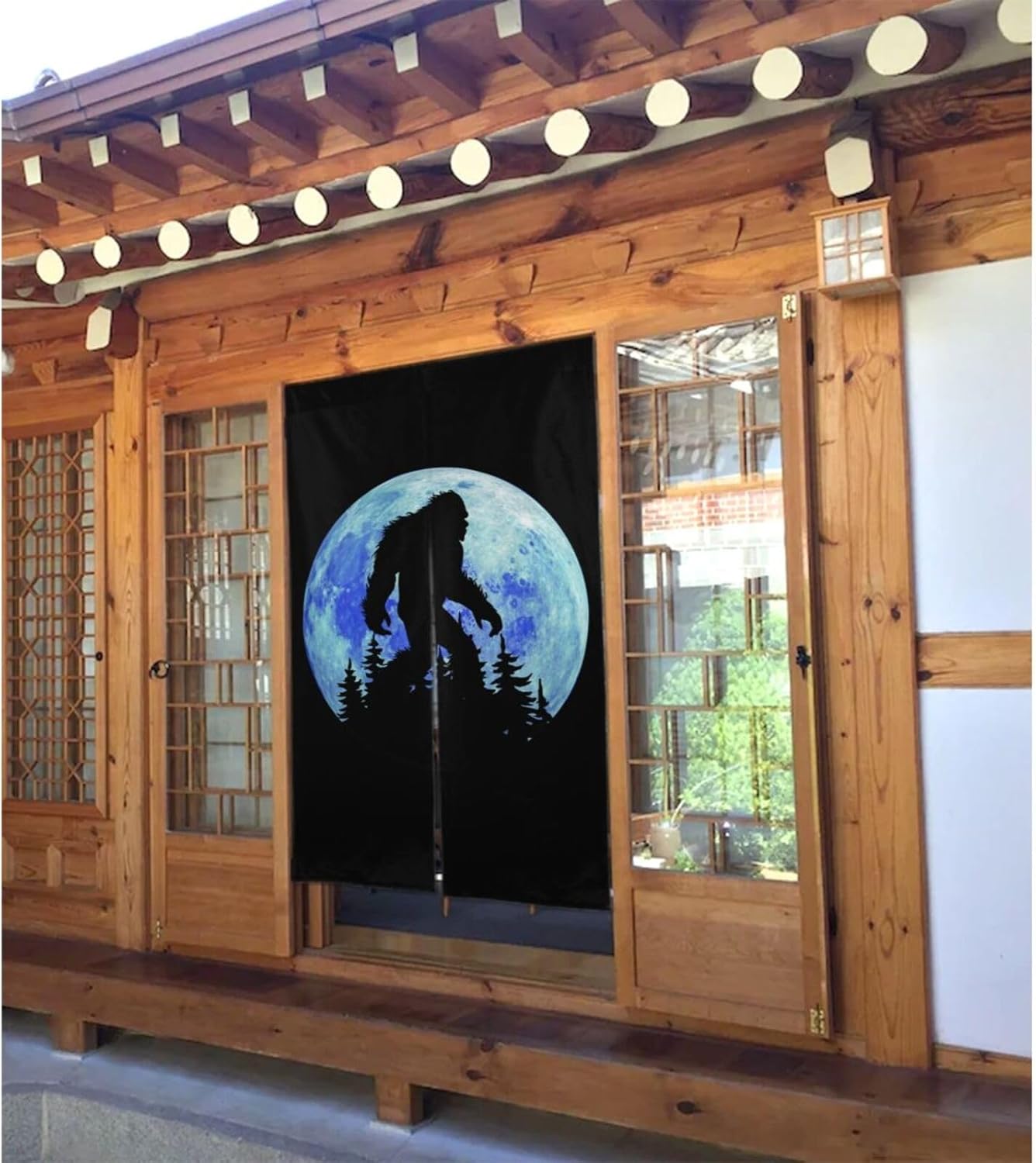 Moon Bigfoot Door Curtain 34x56 Inch Privacy Panel