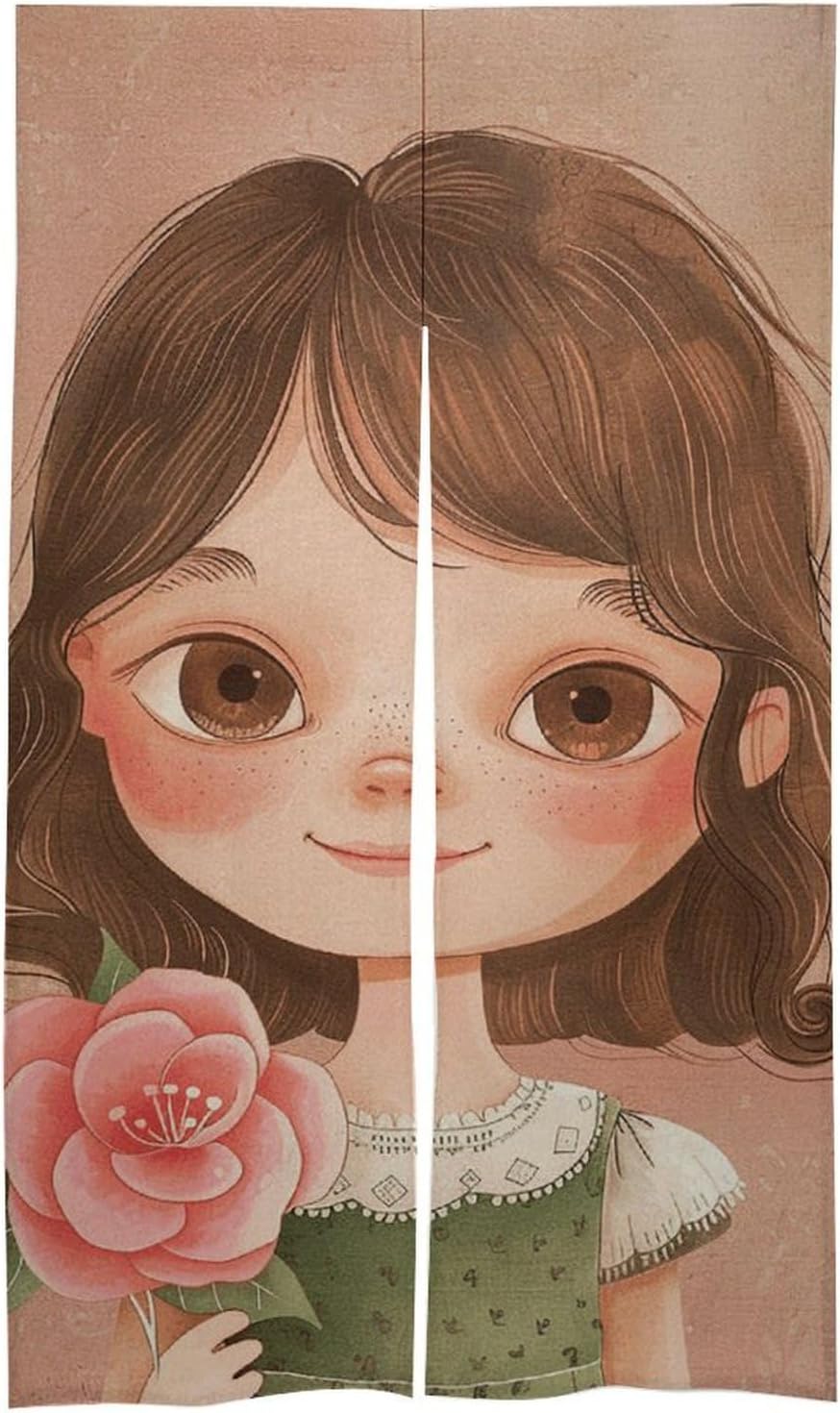 Big Eyes Girl Door Curtain Panel 17x57 Inch Blackout Privacy Divider