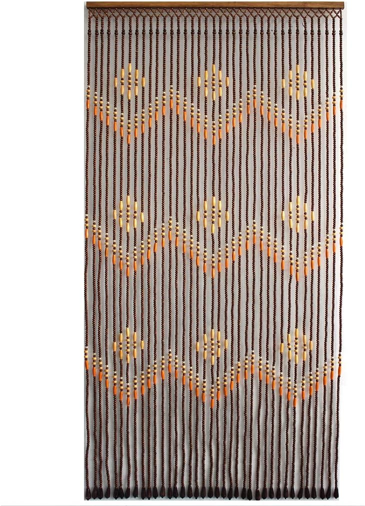Wood Beaded Curtain for Doorways 80x190cm 31Strands