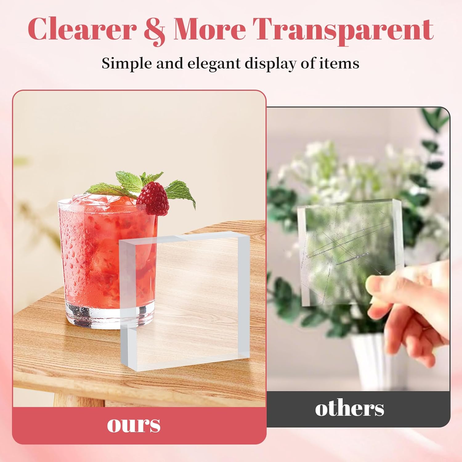 4 Piece Acrylic Display Stand Set for Jewelry and Collectibles