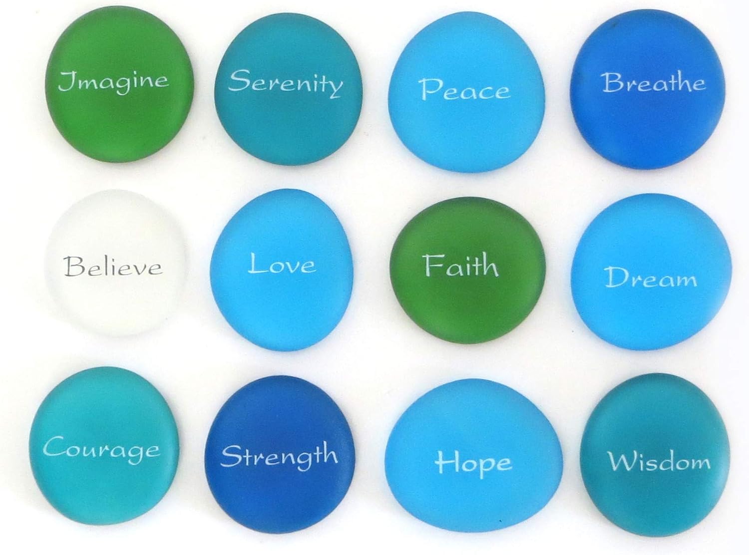 Mermaids Message Sea Glass Stones Assorted Frosted Words