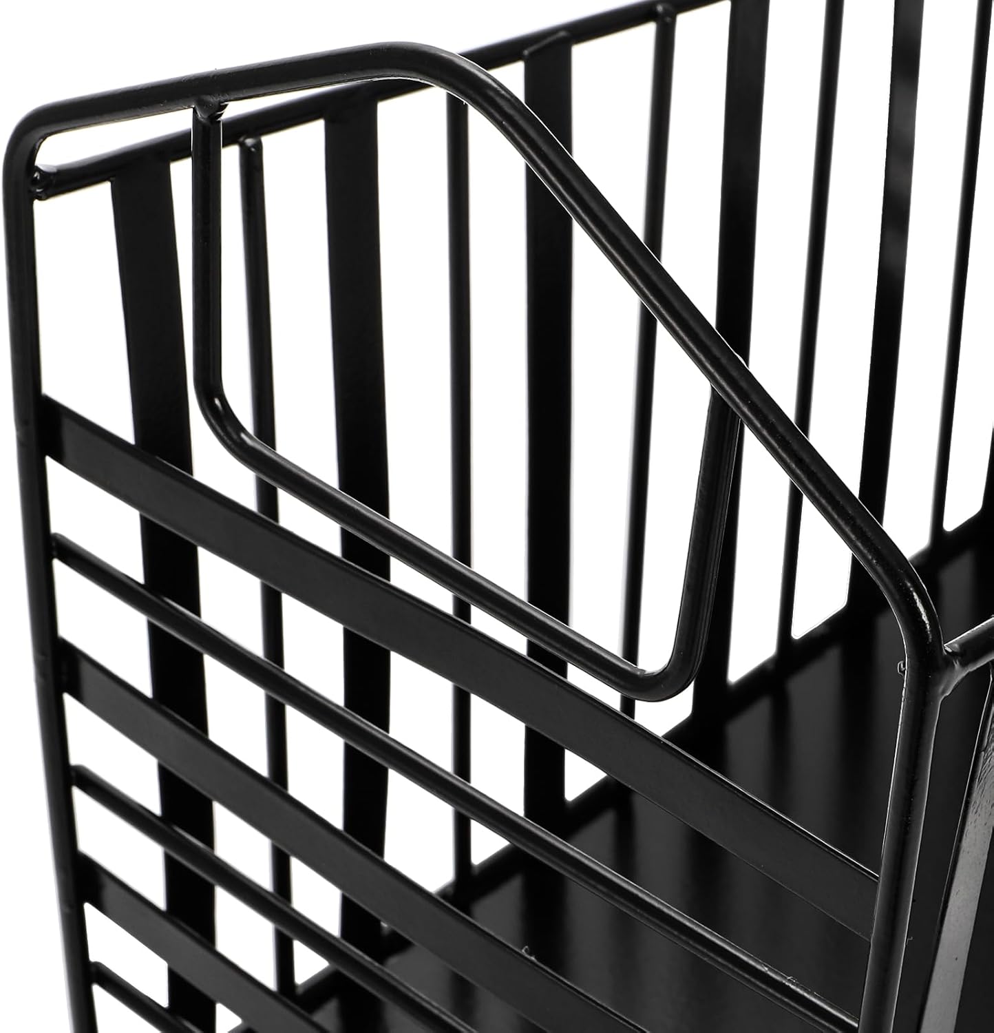 Noamus Metal Magazine Holder with Handles Black
