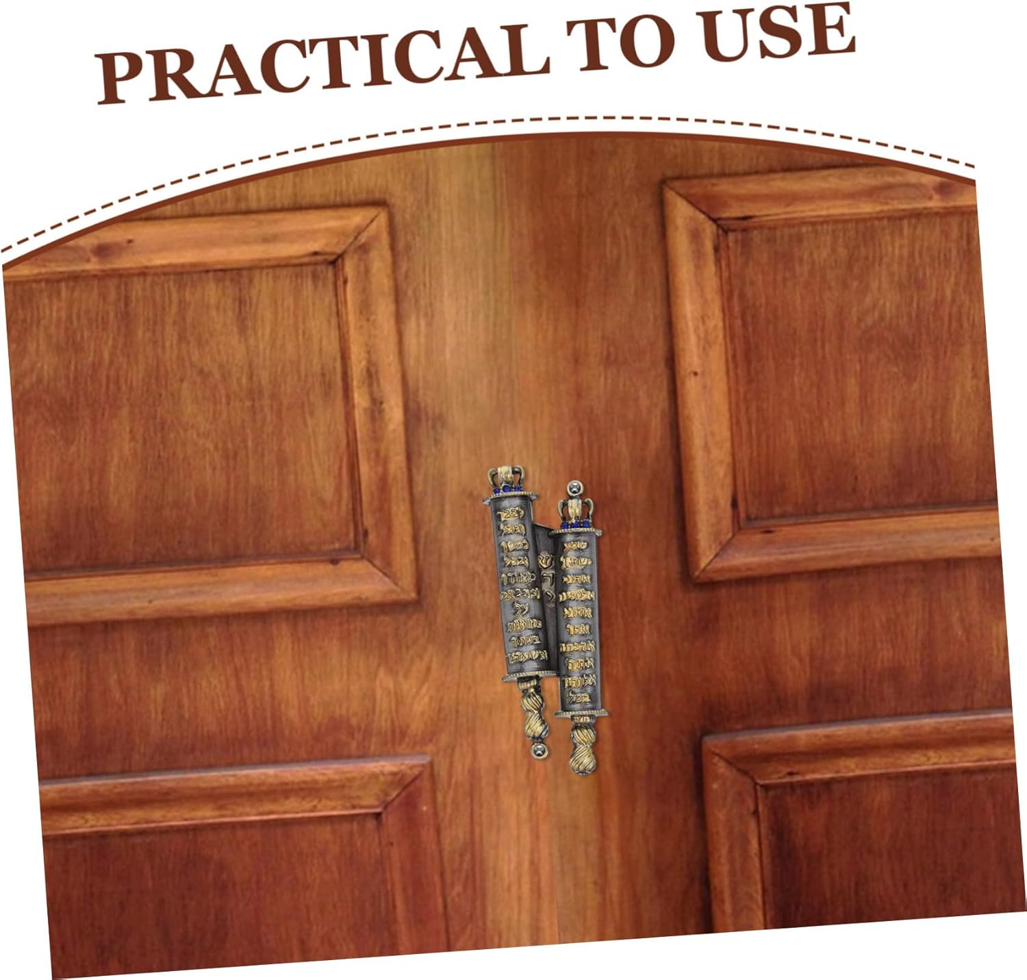 PRETYZOOM Pewter Mezuzah Case Waterproof Metal Judaica Decor