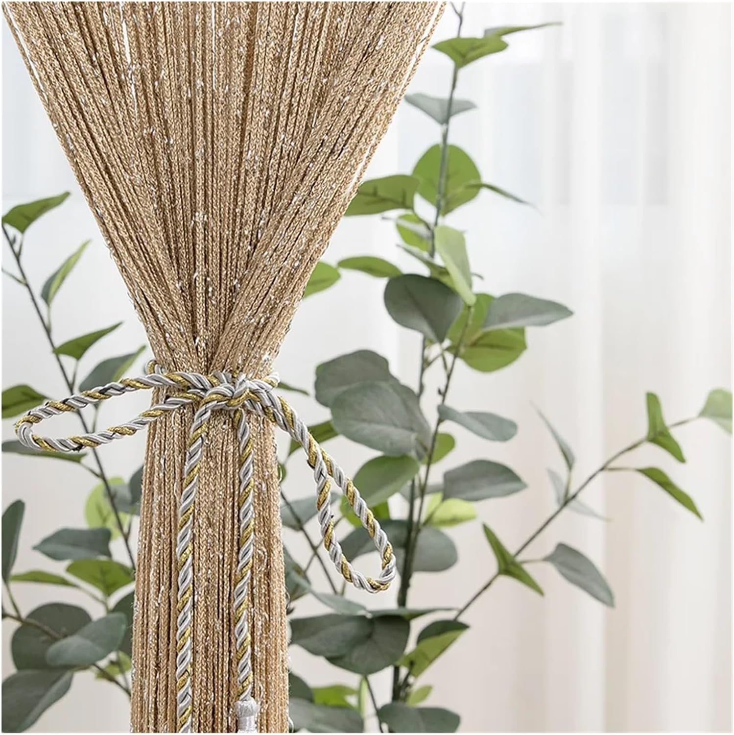Shiny Tassel String Curtain 100x200cm