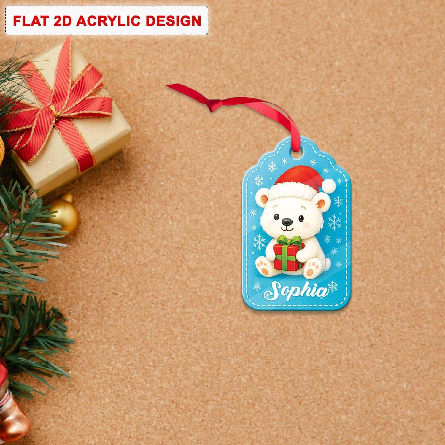 Personalized Acrylic Tree Ornament with Custom Name