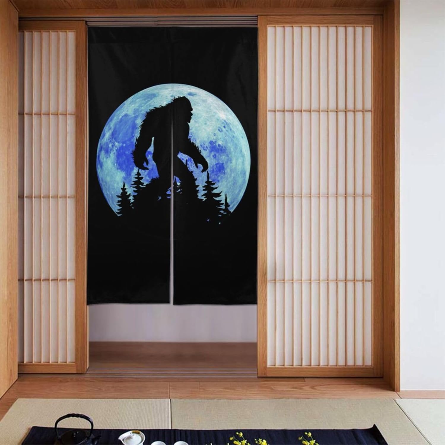 Moon Bigfoot Door Curtain 34x56 Inch Privacy Panel