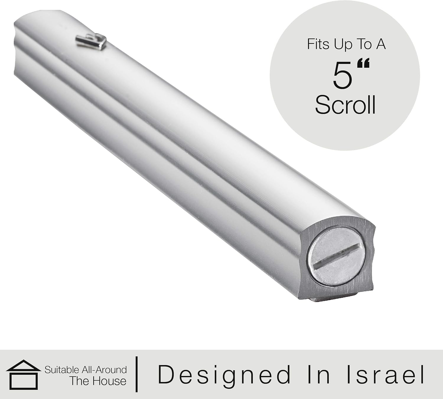 AS Mezuzot Silver Mezuzah Case 6 Inches