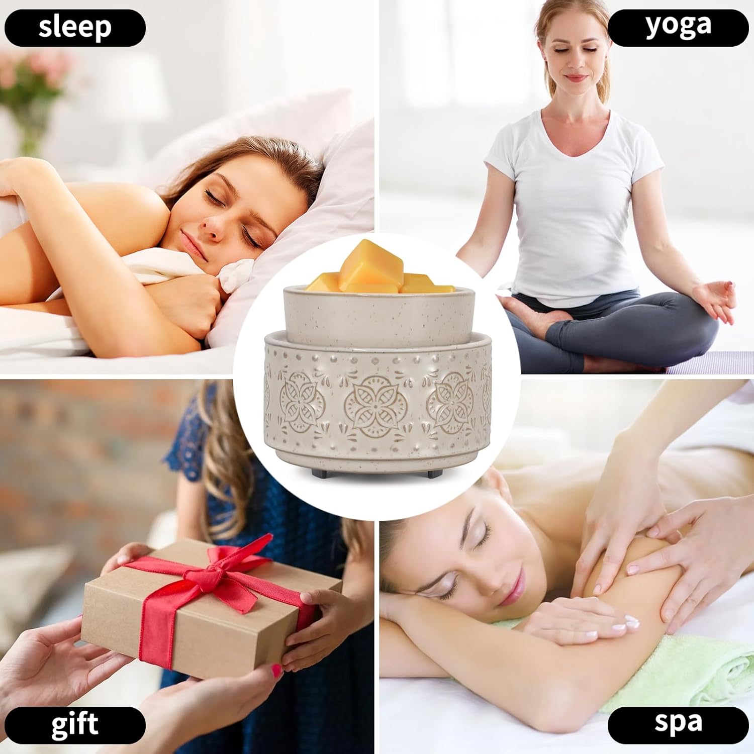 Mocosa 3-in-1 Ceramic Wax Warmer for Scented Candles