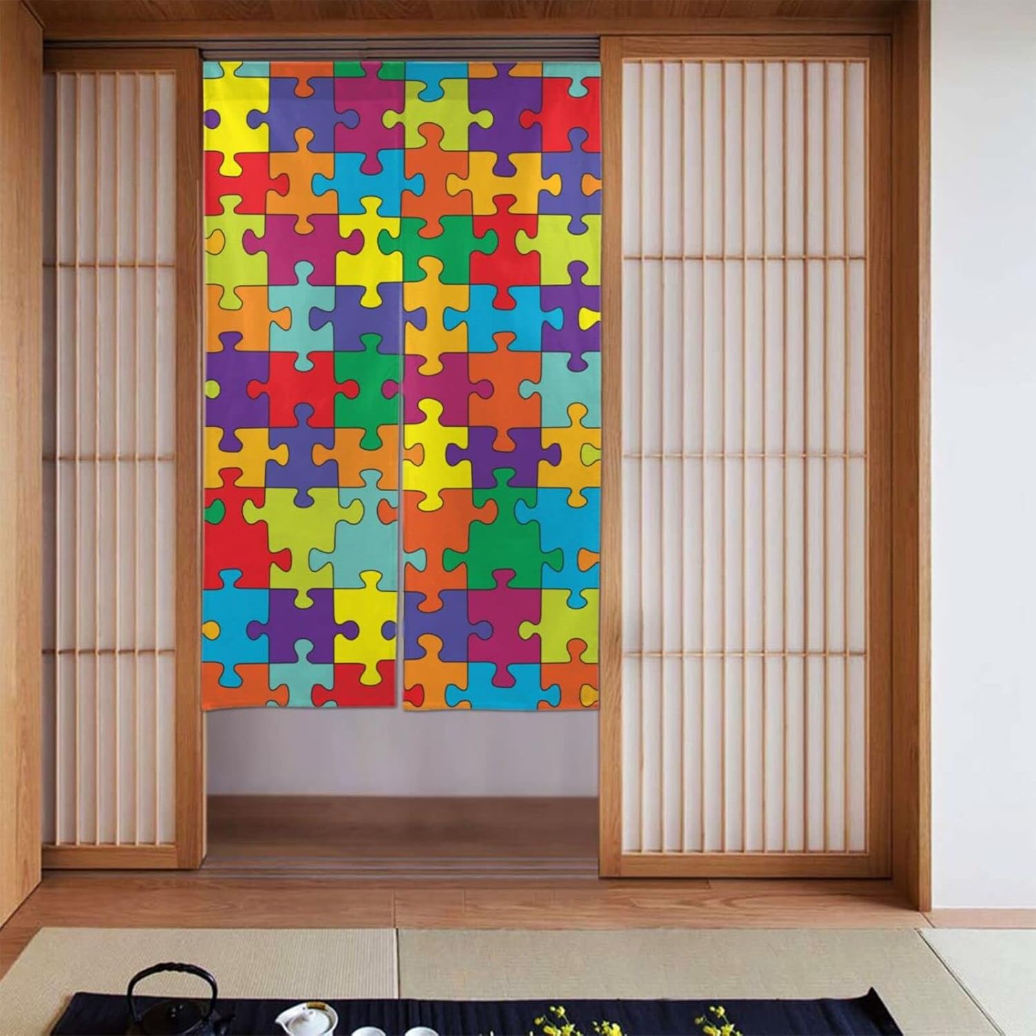 Peynir Autism Awareness Door Curtain Feng Shui Panel