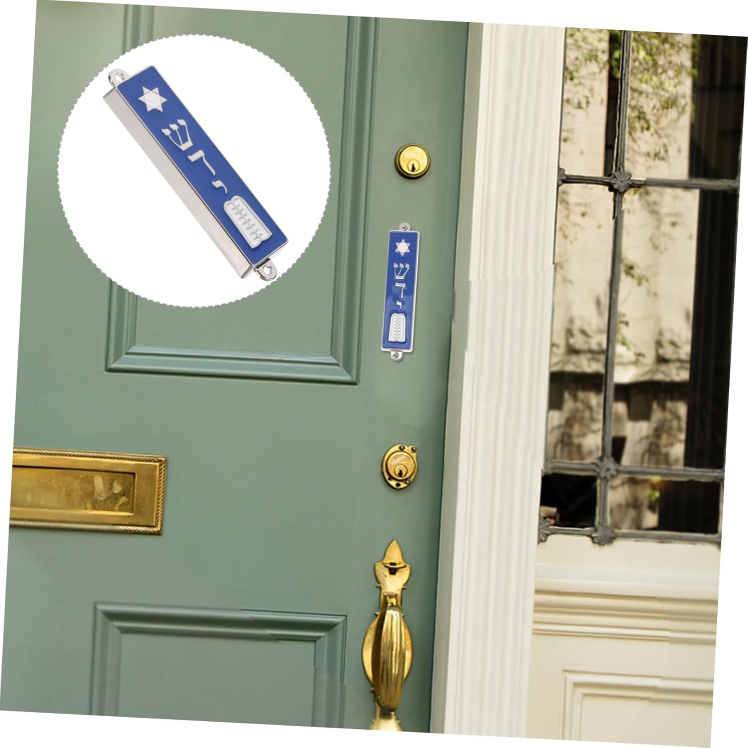 Ciieeo Mezuzah with Holy Scroll and Star of David