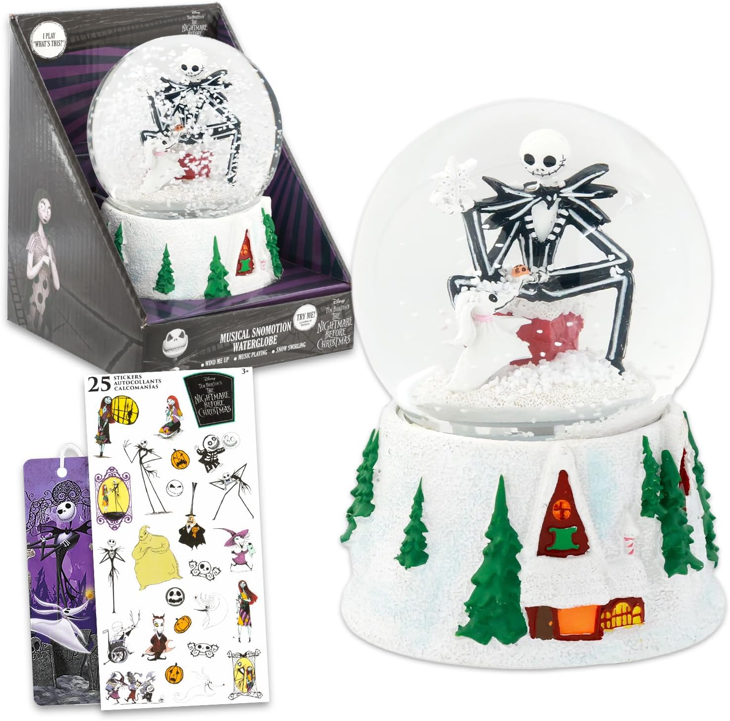 Disney The Nightmare Before Christmas Musical Snow Globe Gift Set