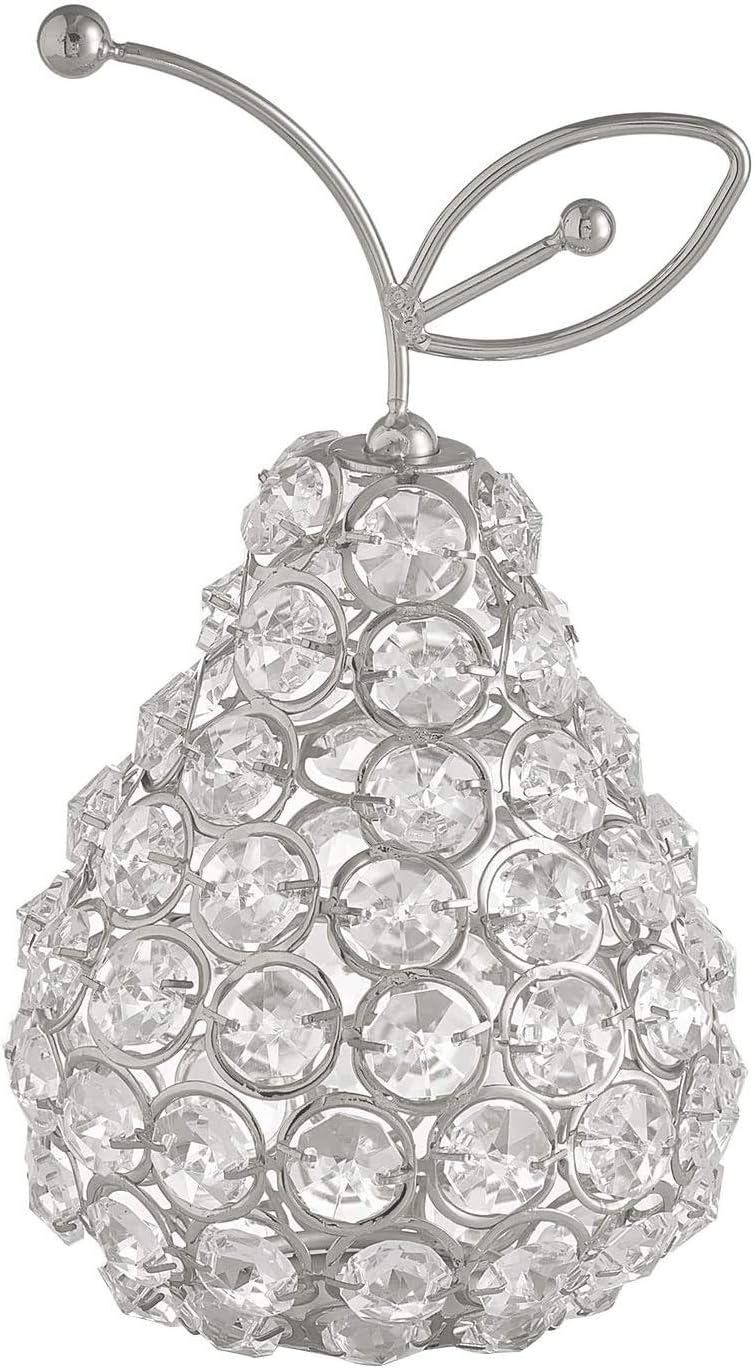 Crystal Rhinestone Pear Ornament Desktop Decor Collectible