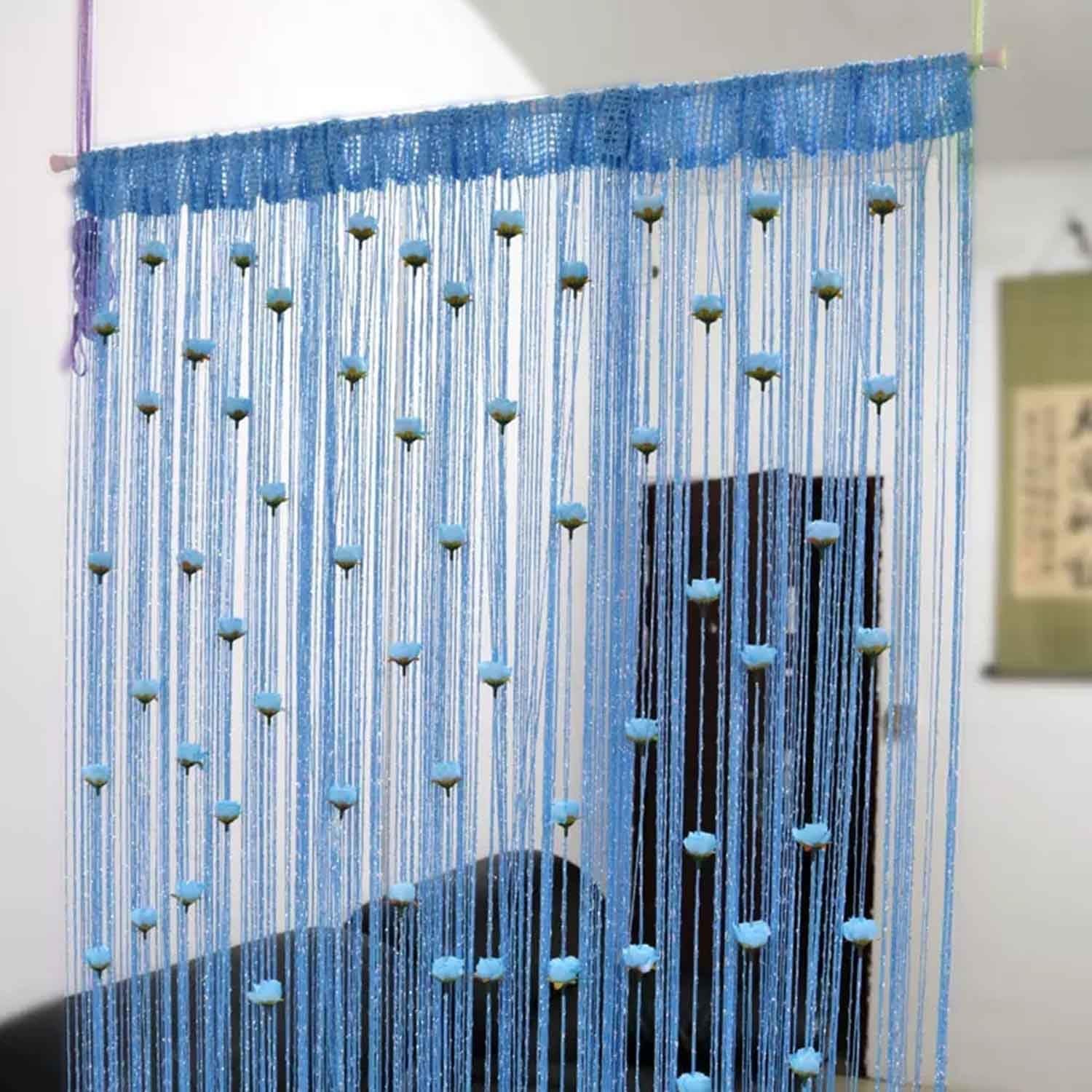 Decorative Door Curtain with Fringe and Beads