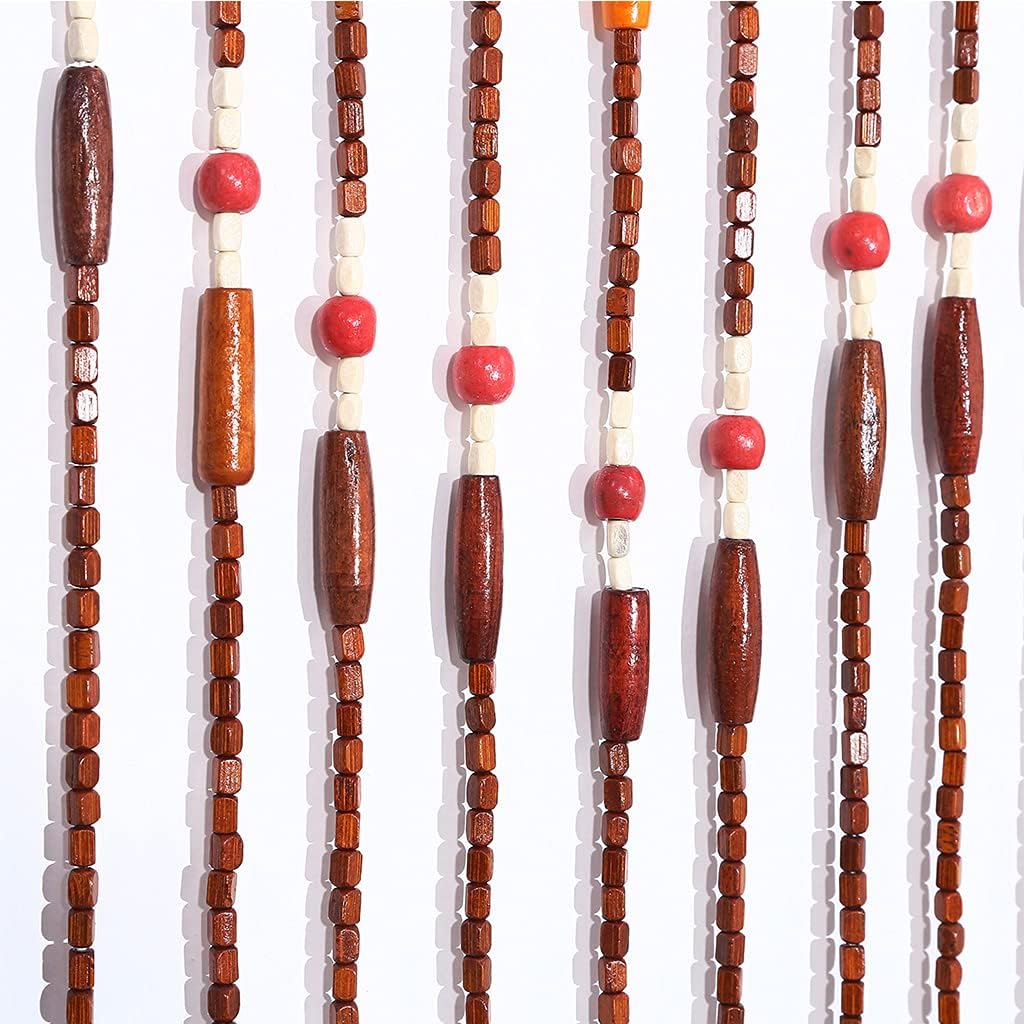 32 Strands Wood Beaded Curtain for Doorways and Closets