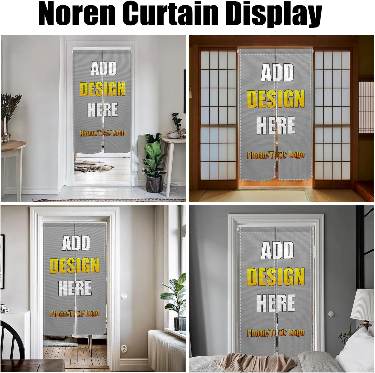 Customizable Double Sided Noren Door Curtain Panel