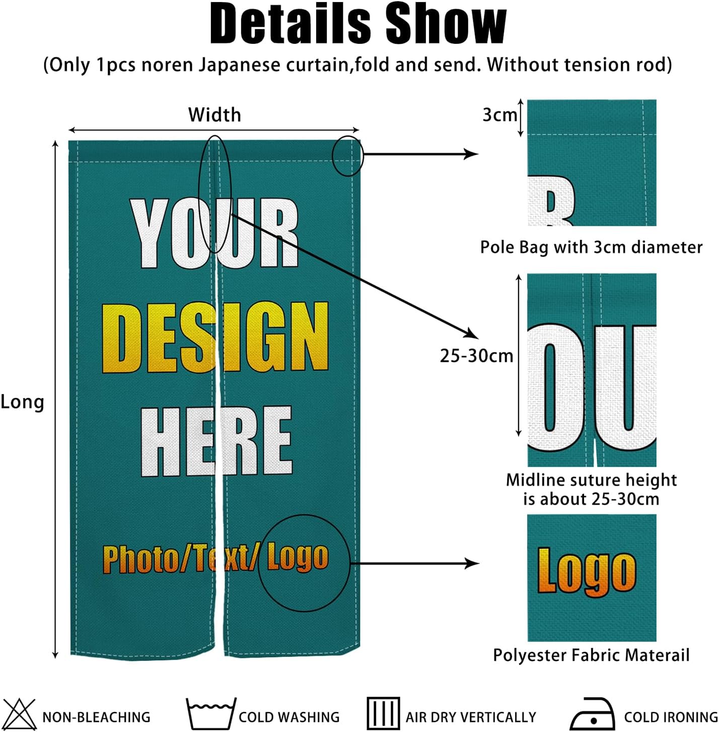 Leowefowa Custom Doorway Curtain with Photo Upload