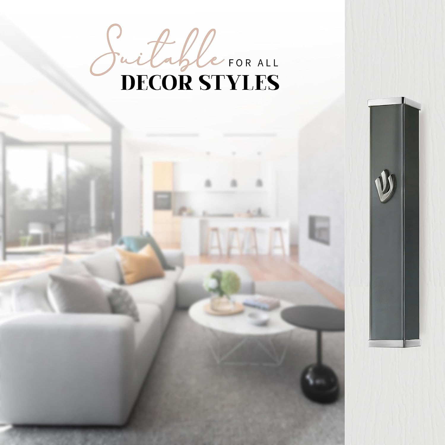 Stylish Mezuzah for Door with Scroll