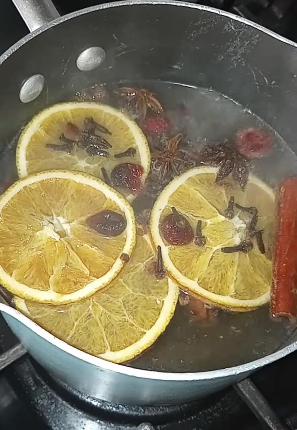 Holiday Simmer Pot with Orange Cranberry Cinnamon