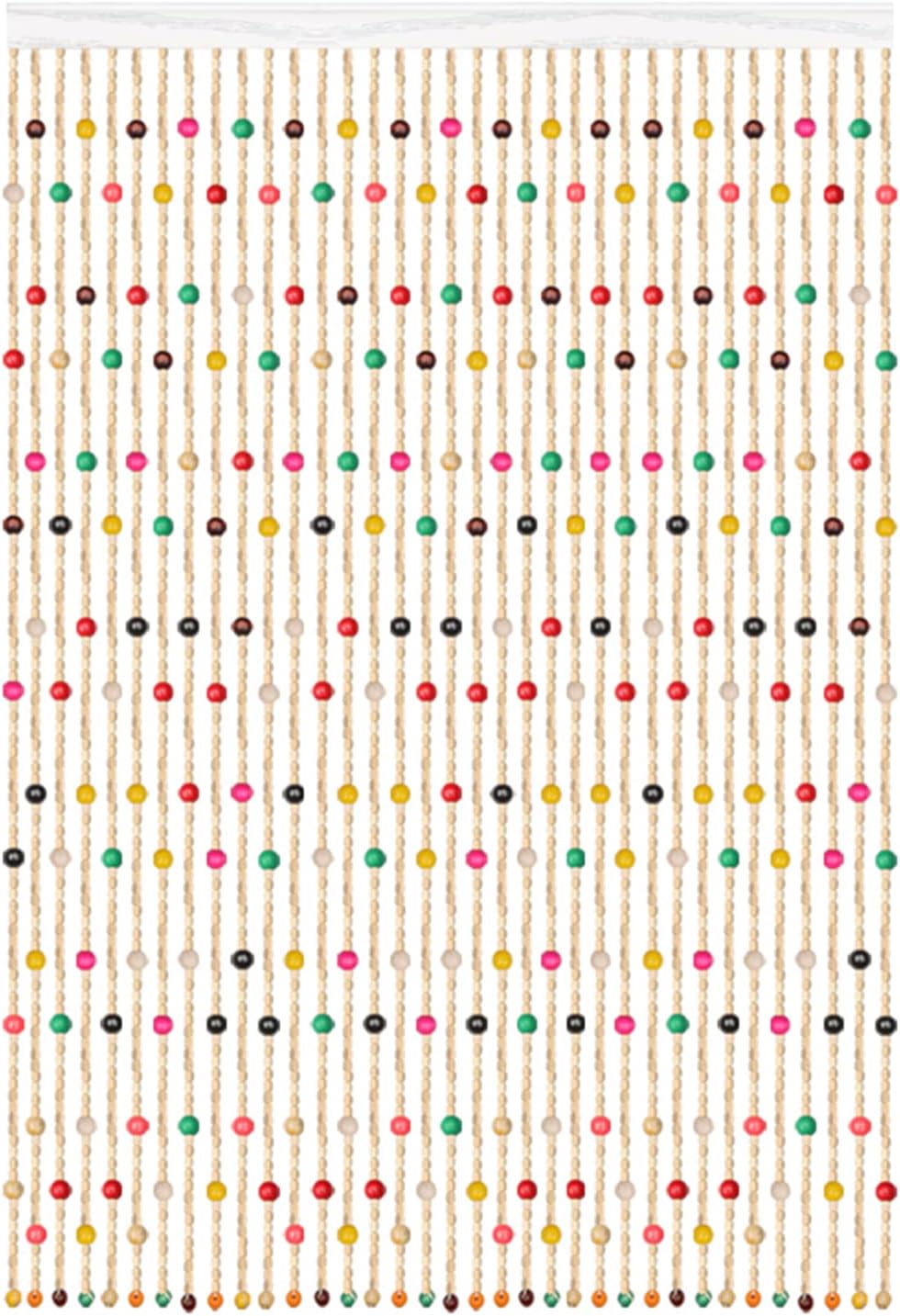 Wooden Beaded Curtain - Stylish Room Divider for Doors and Hallways