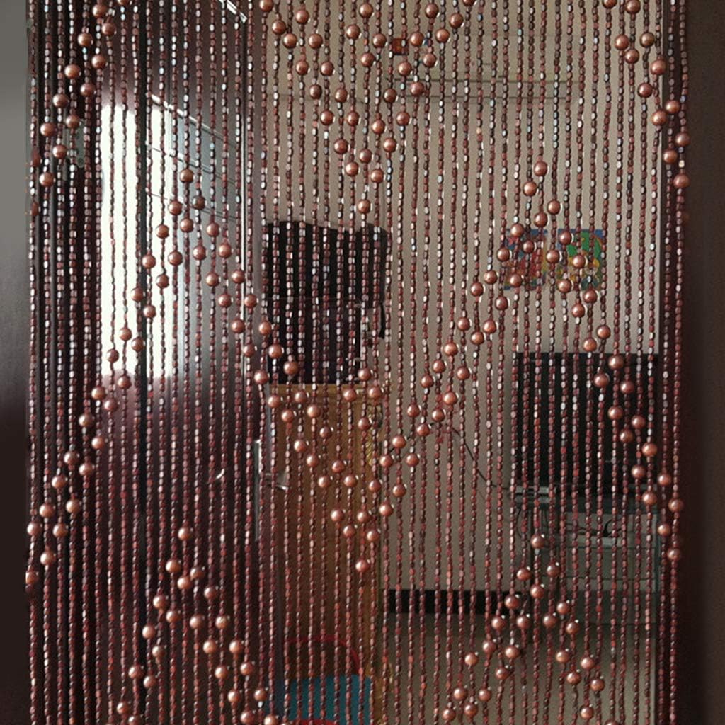 52 Strands Wood Beaded Curtains for Closet and Bedroom