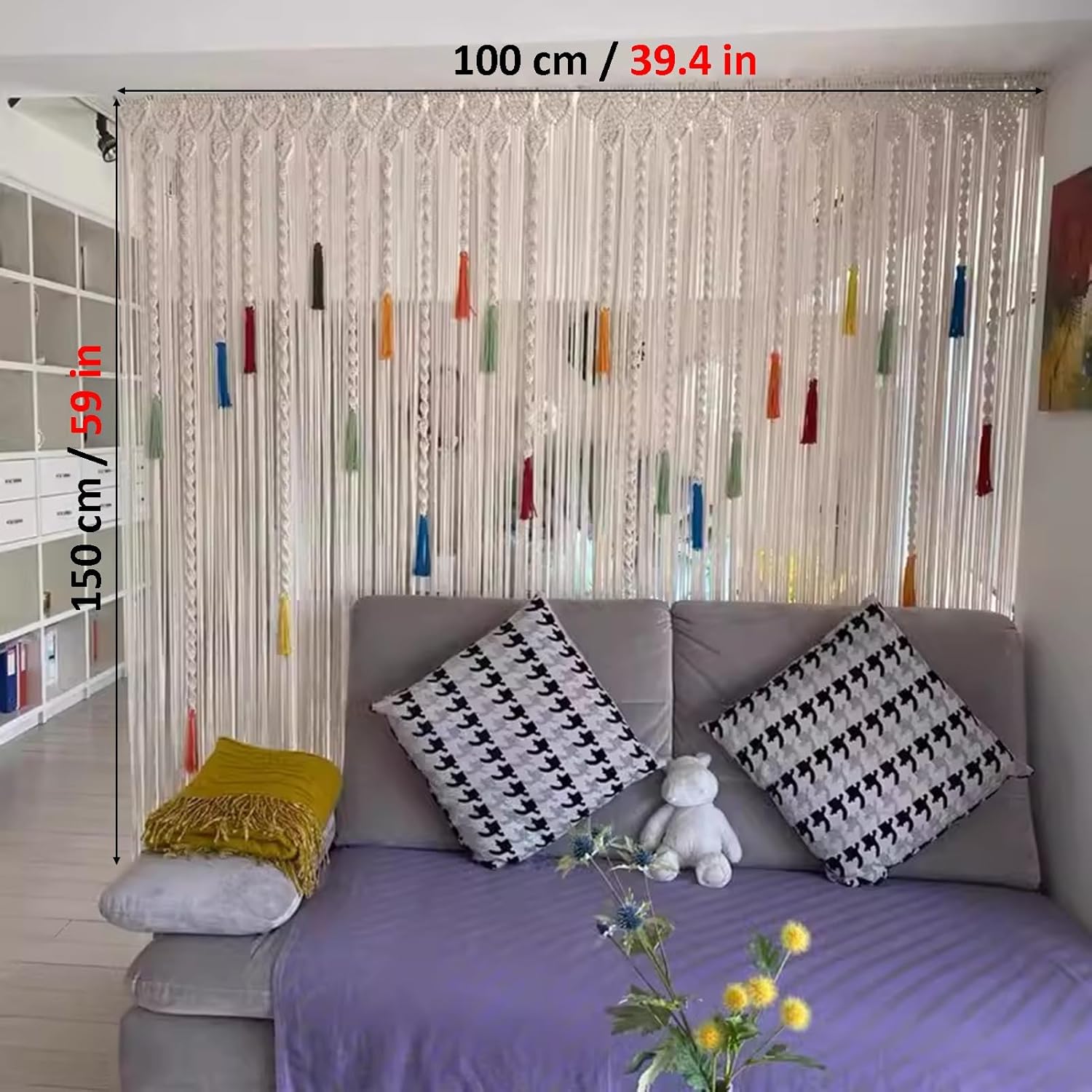 Handwoven Macrame Curtains for Doorways and Windows