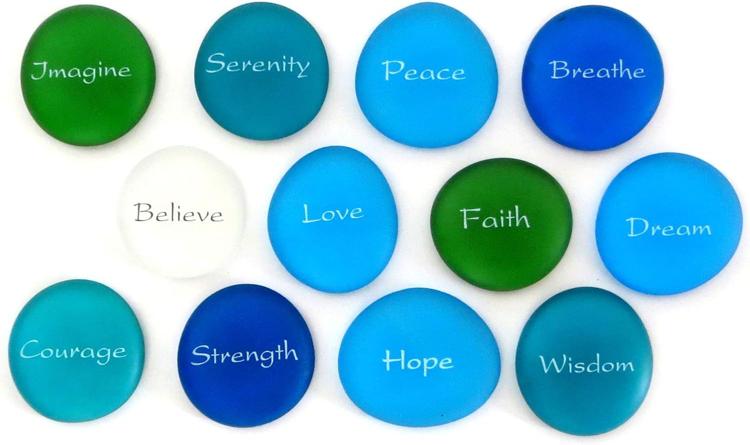 Mermaids Message Sea Glass Stones Assorted Frosted Words