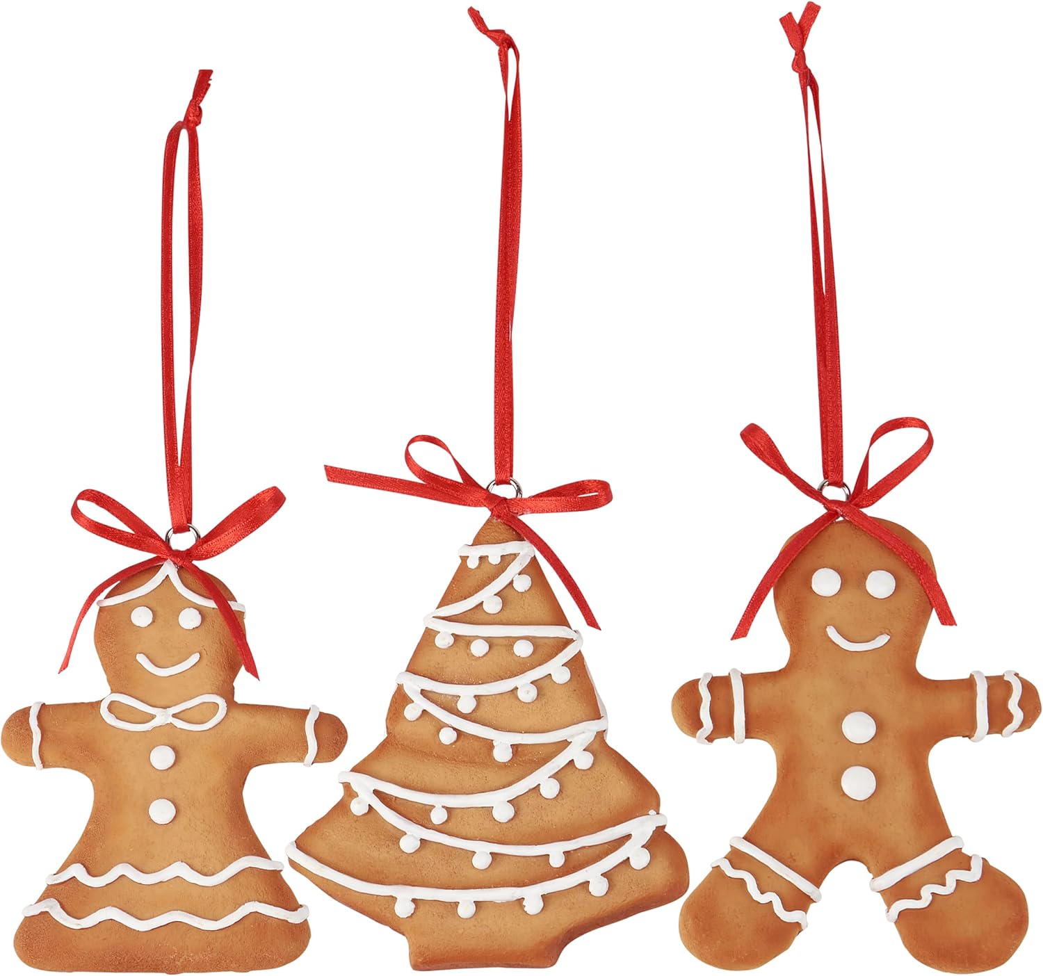 Gingerbread Trio Ornament Set by Primitives by Kathy