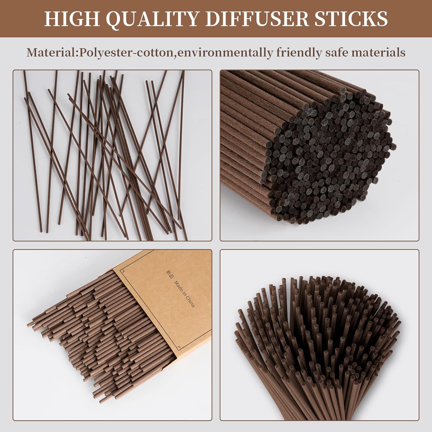 130pcs Reed Diffuser Sticks - 10 Inch Essential Oil Aroma Diffuser Reeds