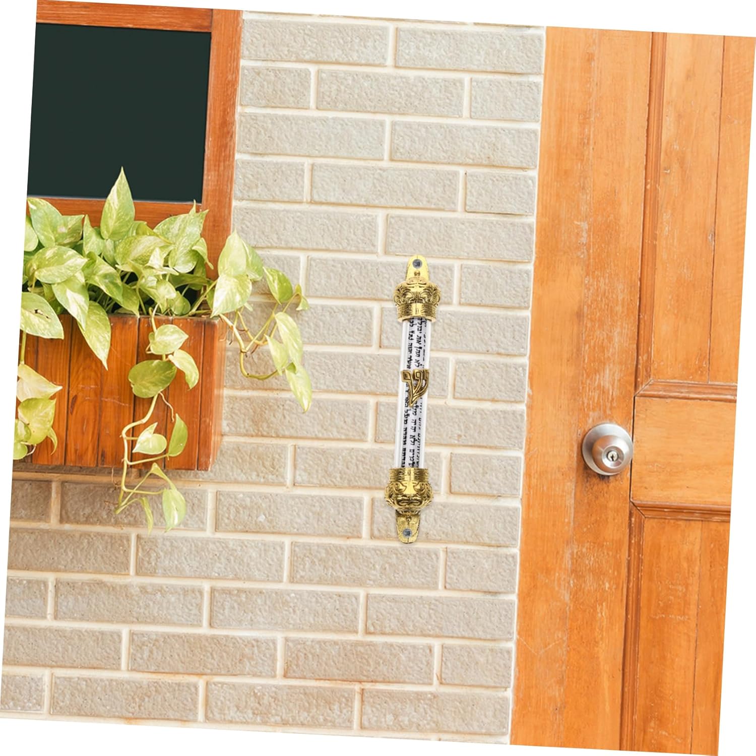 Sturdy Metal Mezuzah Scroll for Home Door
