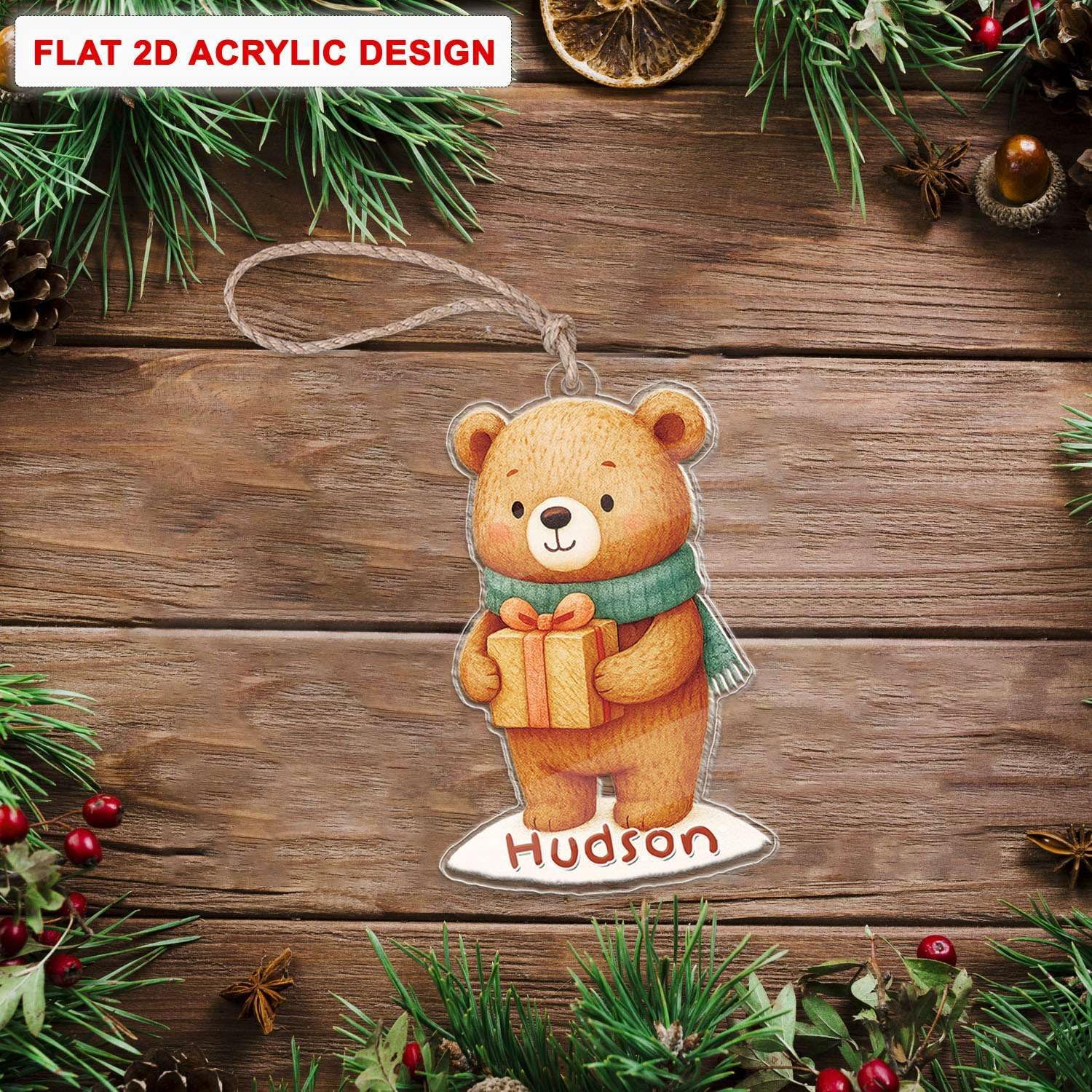 Personalized Acrylic Train Ornament Custom Name Christmas Decor