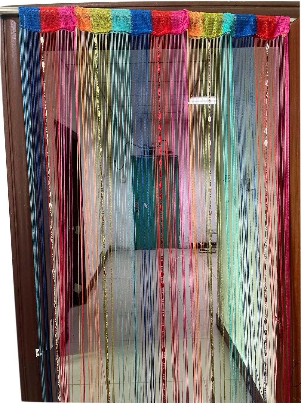 ZideTang Button Beaded Door Curtain with Fringe
