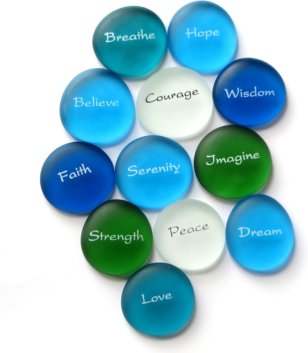 Mermaids Message Sea Glass Stones Assorted Frosted Words
