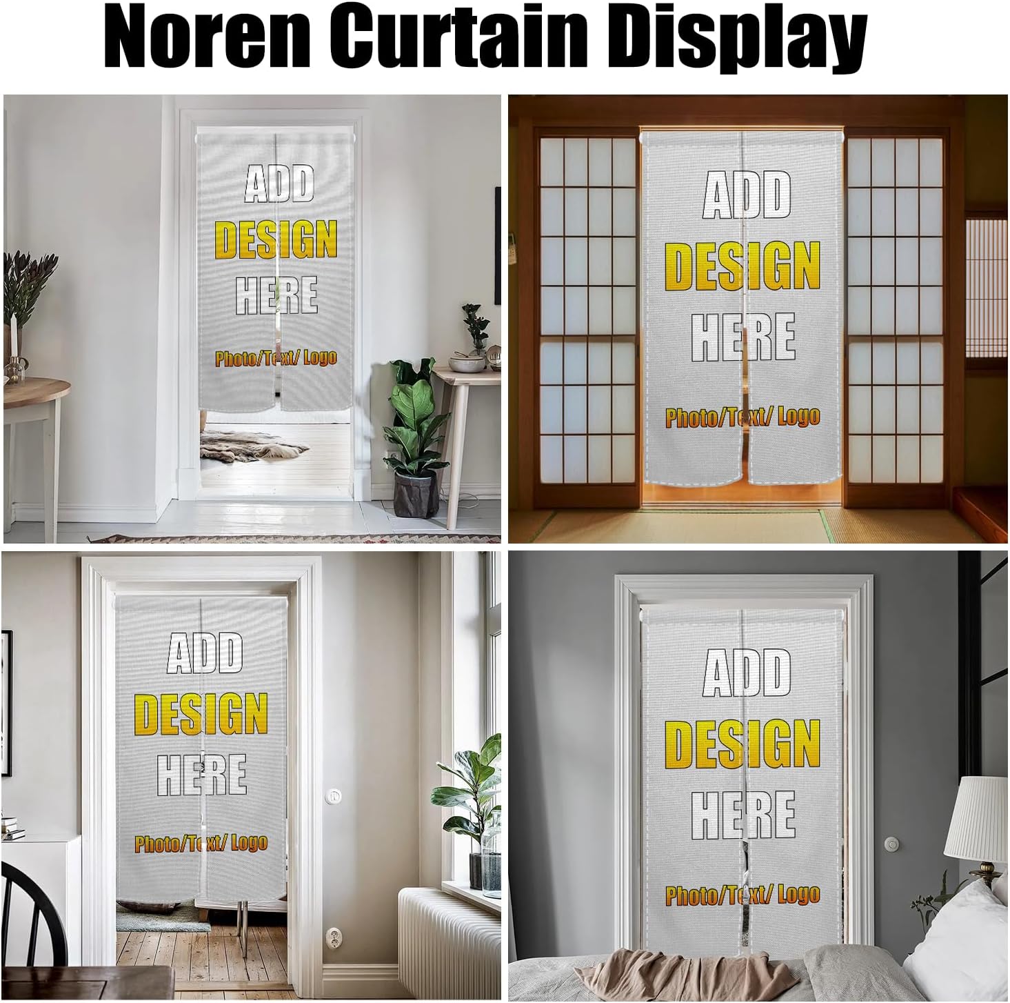 Personalized Double Sided Door Curtain with Custom Image