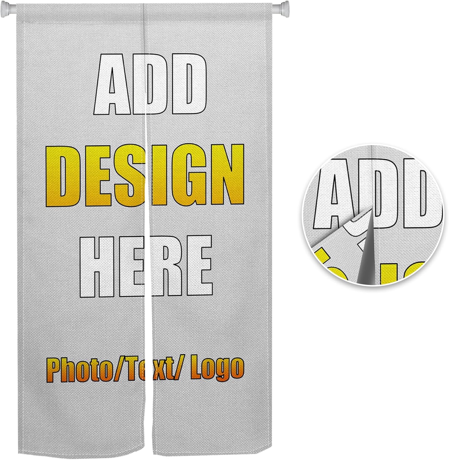 Personalized Double Sided Door Curtain with Custom Image
