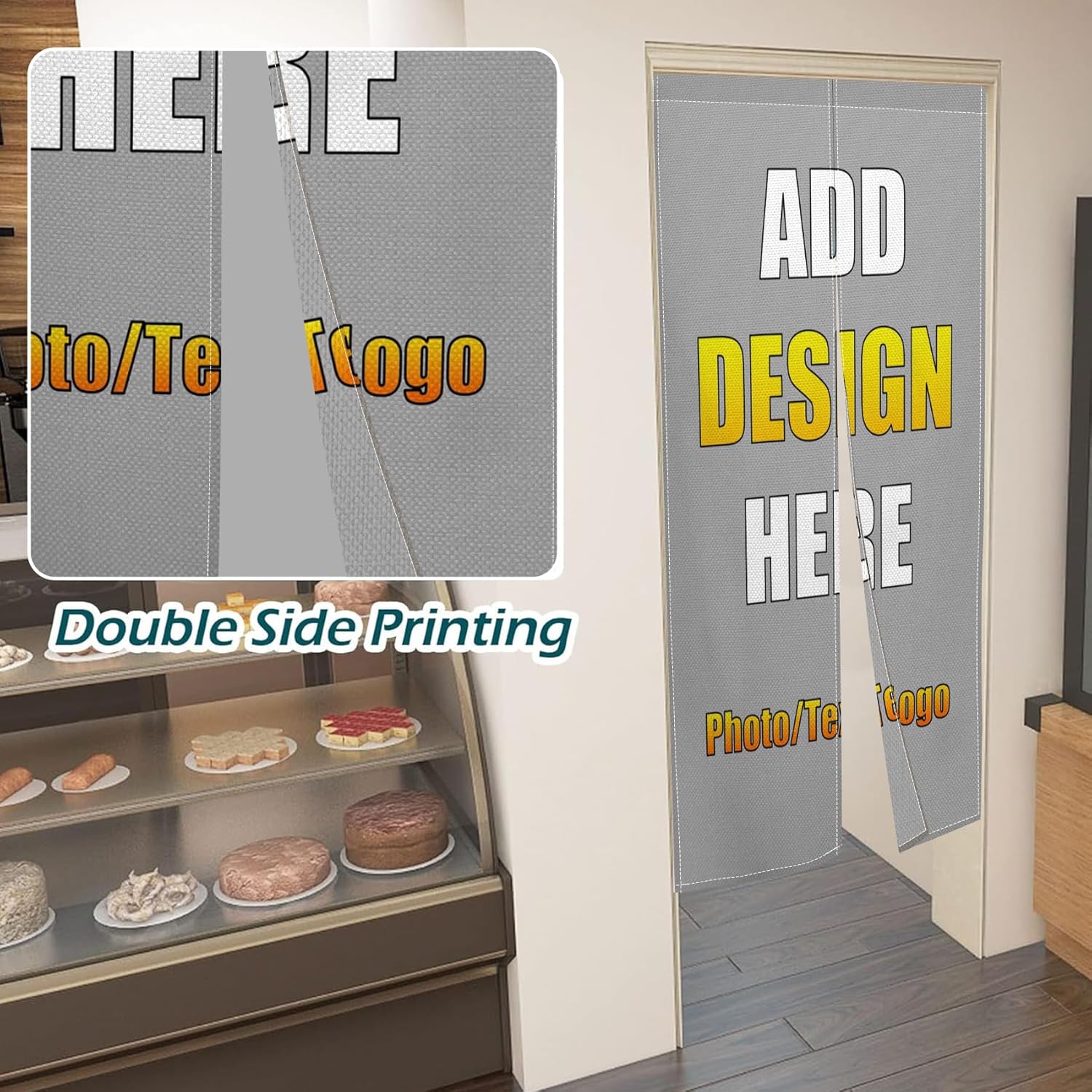 Customizable Double Sided Noren Door Curtain Panel