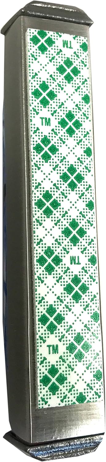 Art Glass Mezuzah with Lifetime Guarantee Marbled Green White