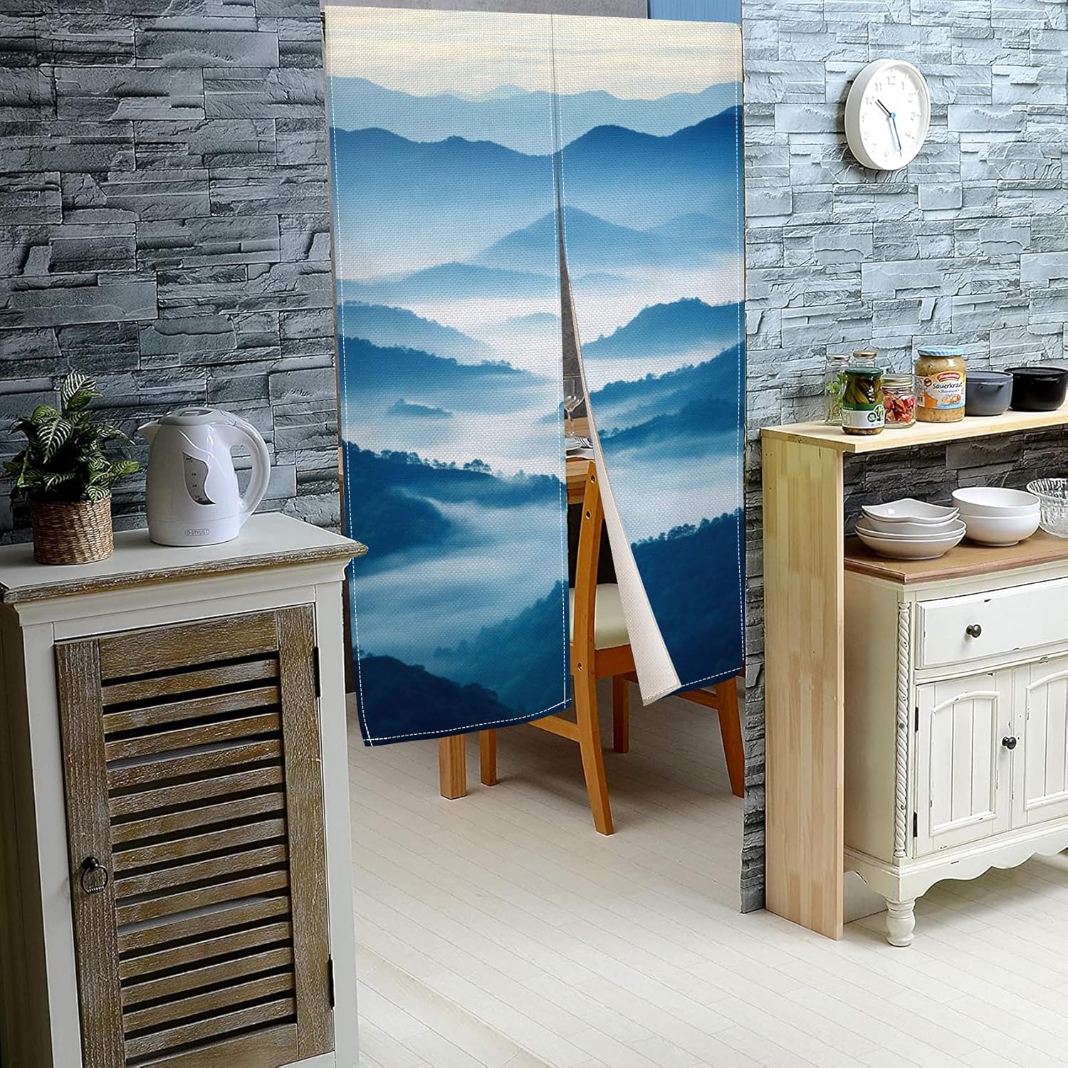 Leowefowa Japanese Noren Doorway Curtain Panel