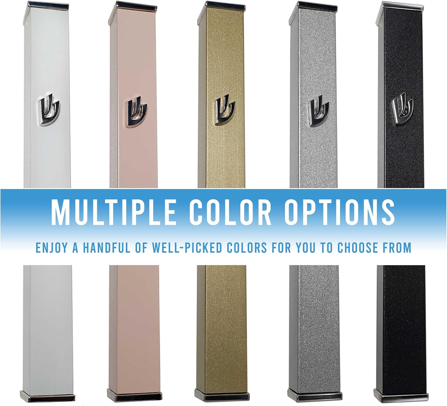 Elegant Modern Door Mezuzah Case 575 Inch Taupe Self Stick
