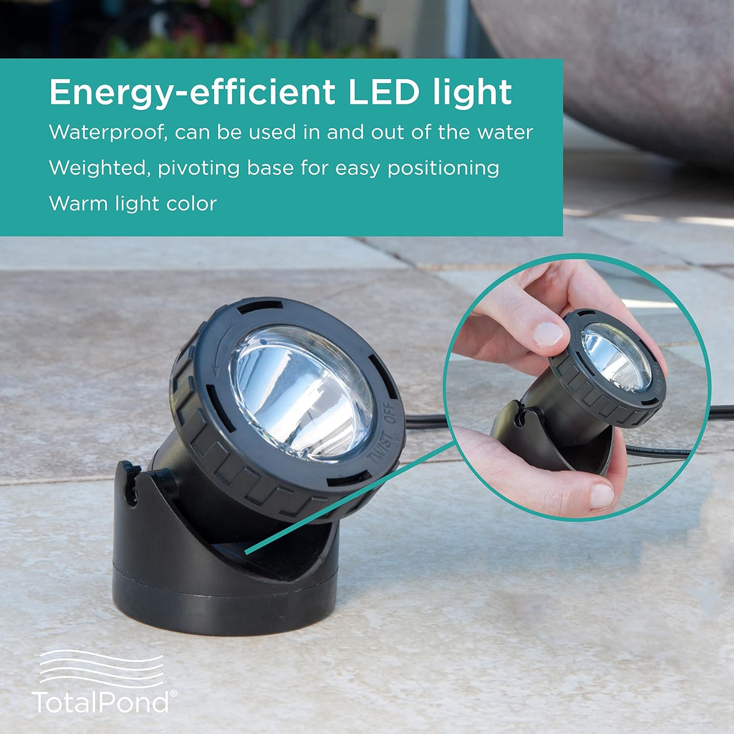 TotalPond 400 GPH Fountain Pump with LED Light